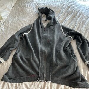 Women's Gray Soft Hooded Sweatshirt